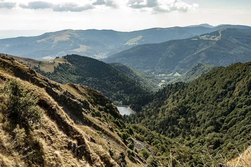 Vallées vosgiennes vues depuis le sommet du Hohneck